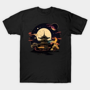 Japanese Temple Tokyo  Asian Inspired Retro Japan T-Shirt